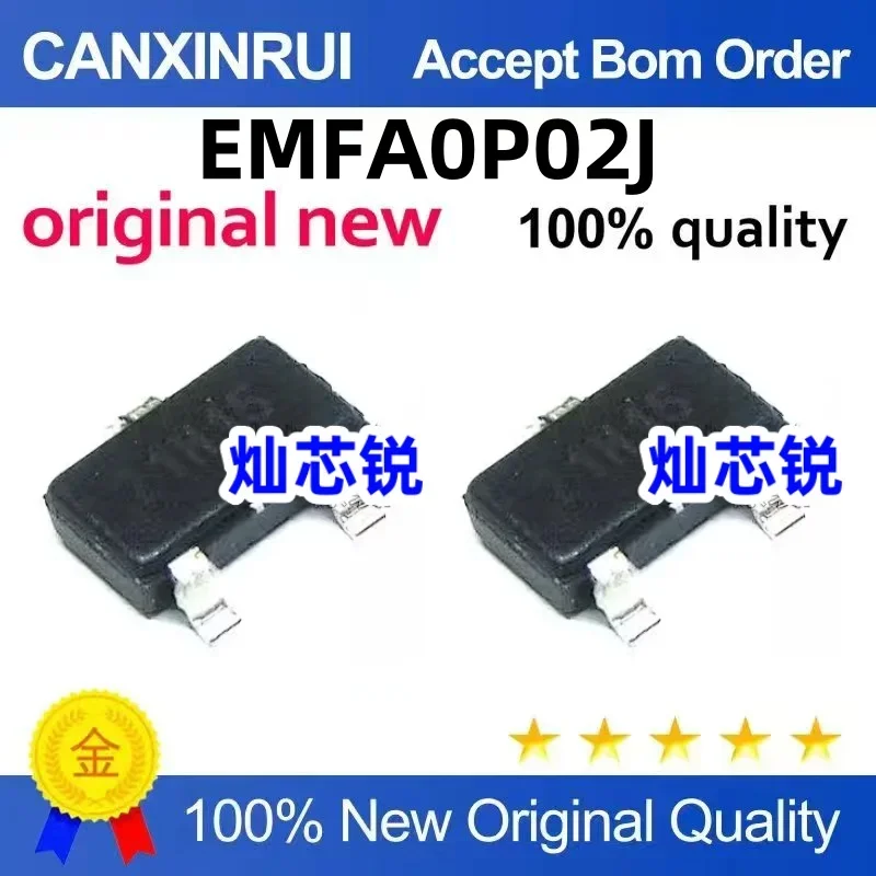 (5-100 pieces) EMFA0P02J silk screen: 21D23 21 * * SOT23 surface mount transistor 21 beginning silk screen