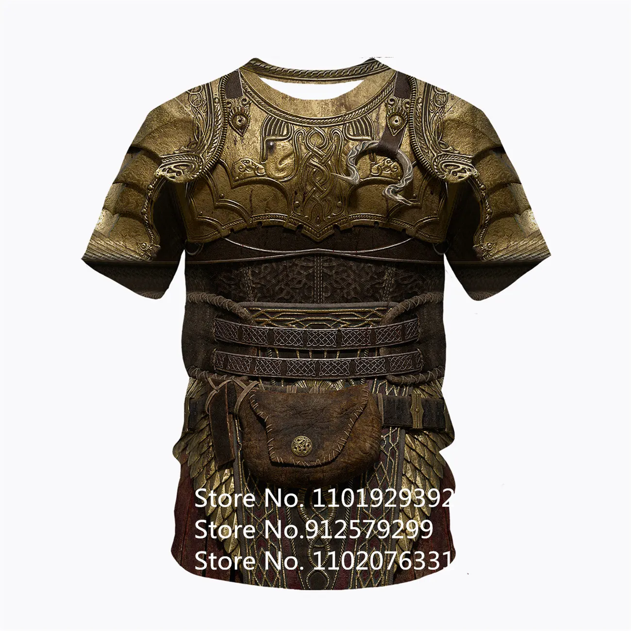 Vintage T Shirts for Men Medieval Armor 3D Printed T-shirt Top Short Sleeve Hip Hop O-Neck Armour T Shirts Men Clothing