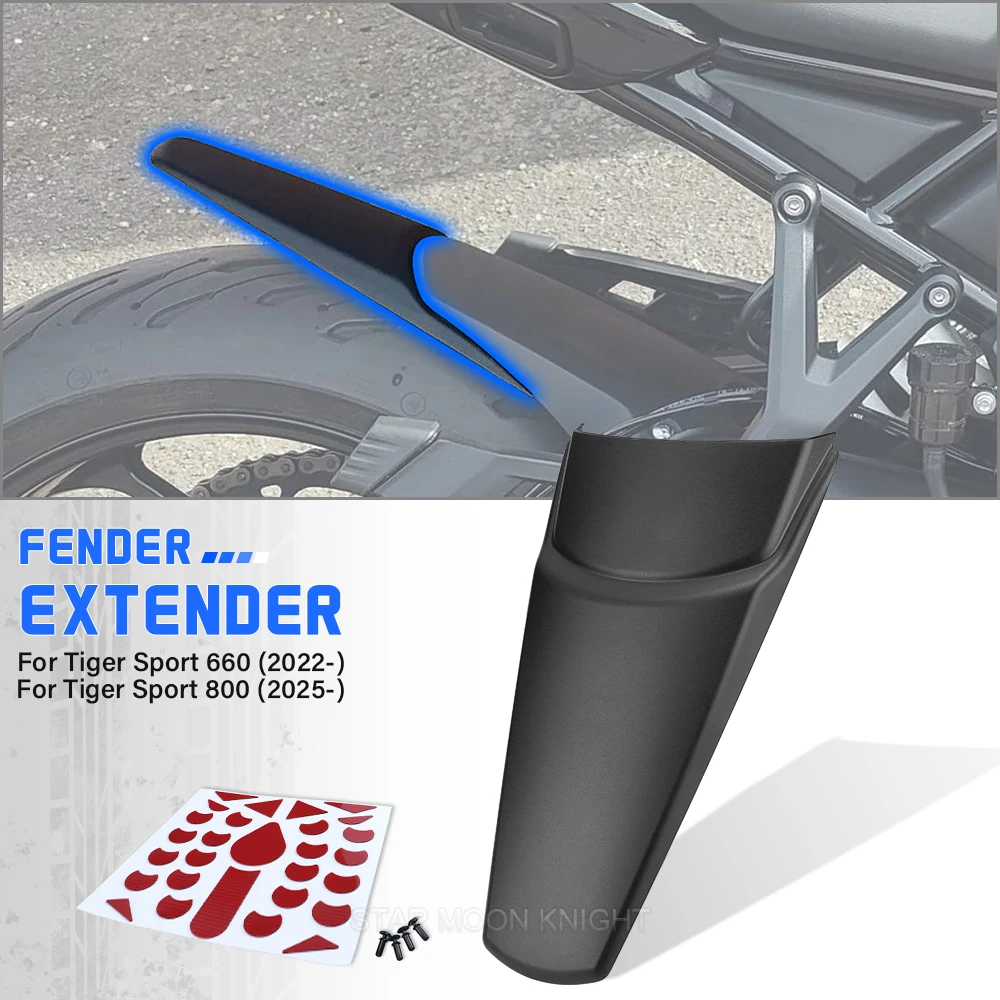 

For Tiger Sport 660 2022- Sport 800 2025- Sprot 600 800 Rear Fender Splash Guard Extension Motorcycle Accessories