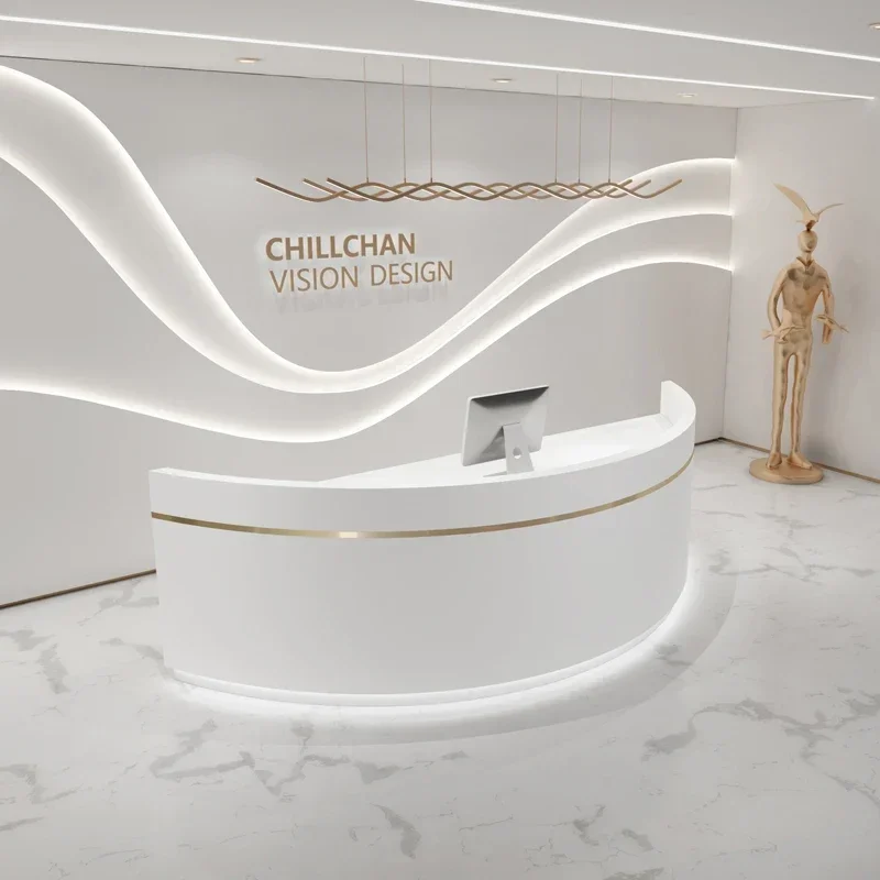 Welcome Podium Reception Desk Office Counter Modern Check Out Reception Desk Restaurant Restaurant Mostrador Trendy Furniture