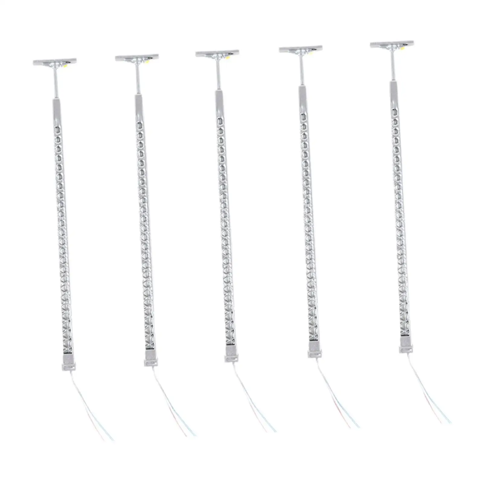 

5 Pieces 1:87 Scale Street Lights Sand Table Sconce Train Scenery LED HO Scale Garden Street Light Train Lamp Post Model Railway