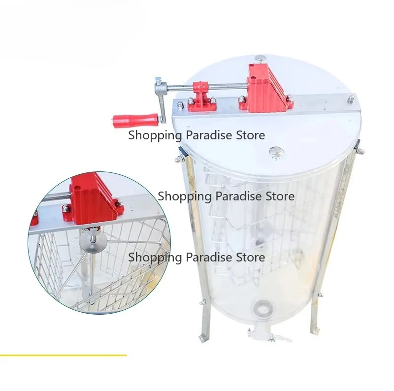 3 Frame Manual Honey Extractor Beekeeping Equipment Transparent Acrylic Multi Function Shake Honey Centrifuge Machine
