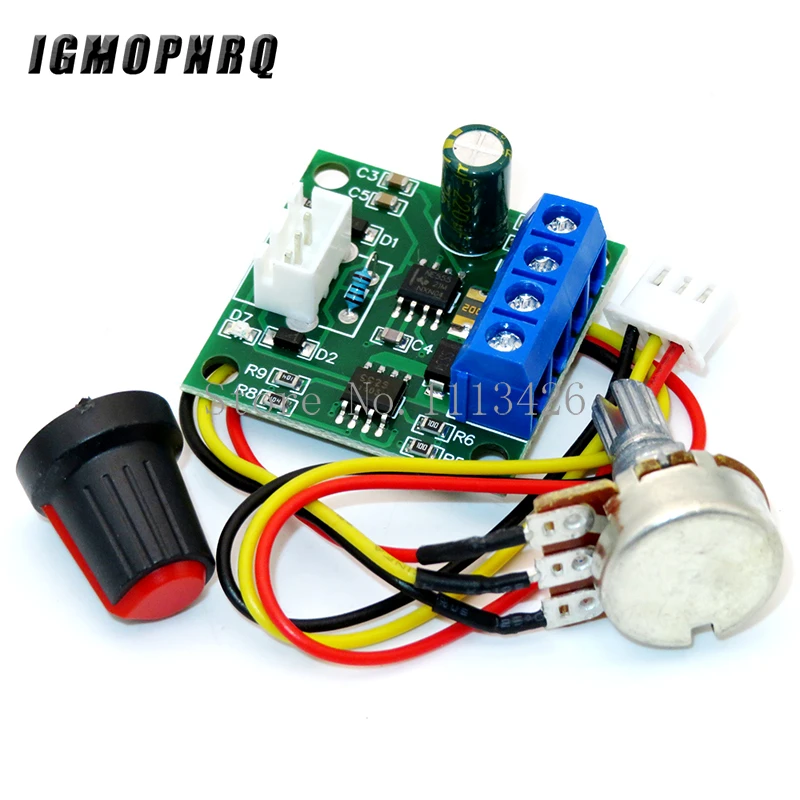 PWM موتور سرعة تحكم التلقائي موتور تيار مباشر منظم وحدة التحكم الجهد المنخفض تيار مستمر 1.8 فولت إلى 15 فولت 2A #1