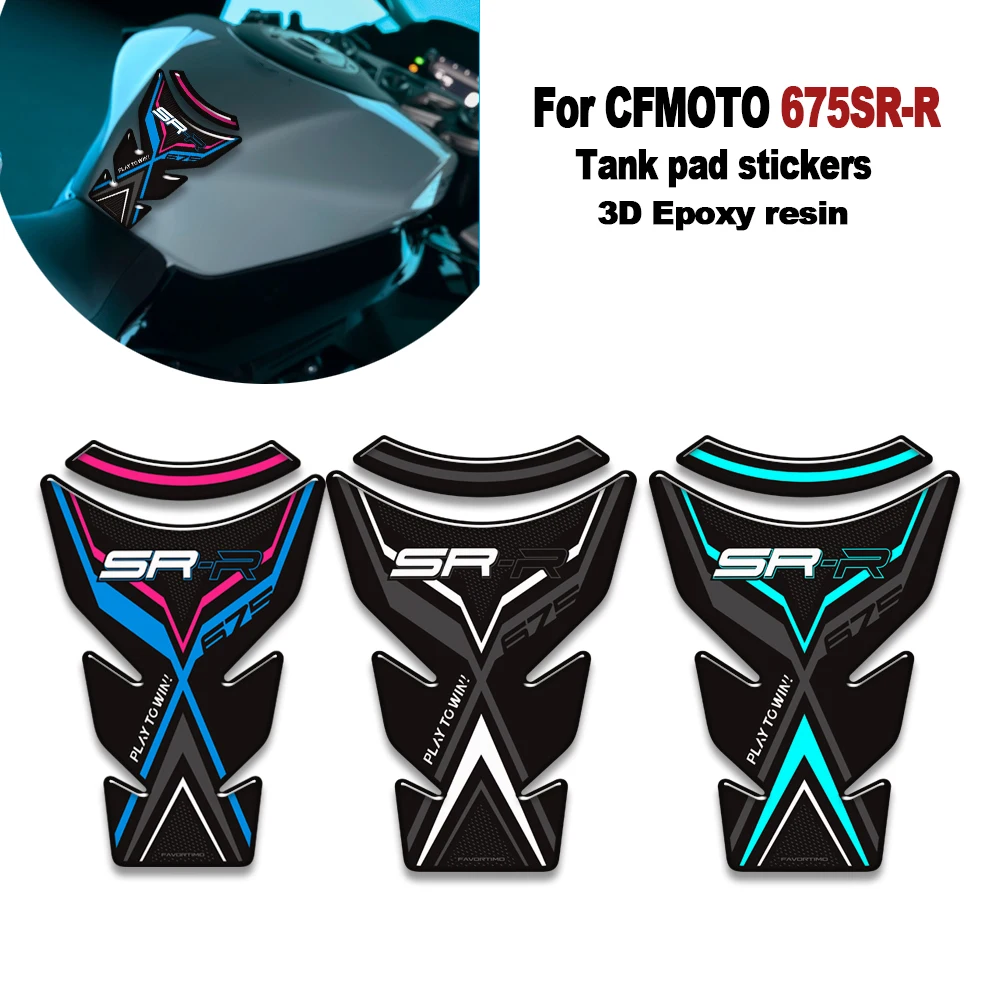 

Motorcycle Tank Pad Stickers Grips Gas Fuel Oil Kit Knee Protector For CFMOTO 675SR-R 675sr SR 675 675 SR R