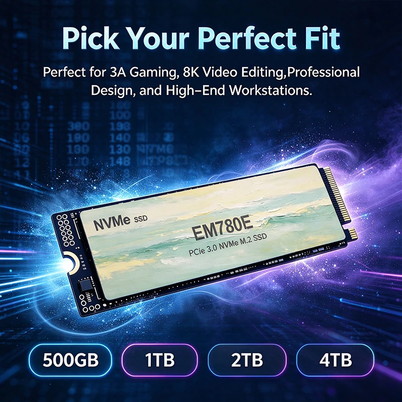 EM780E SSD M.2 NVMe Internal Solid State Drive High Speed PCIe 3.0 Gaming Drive Works for  Laptop PC Hard Disk
