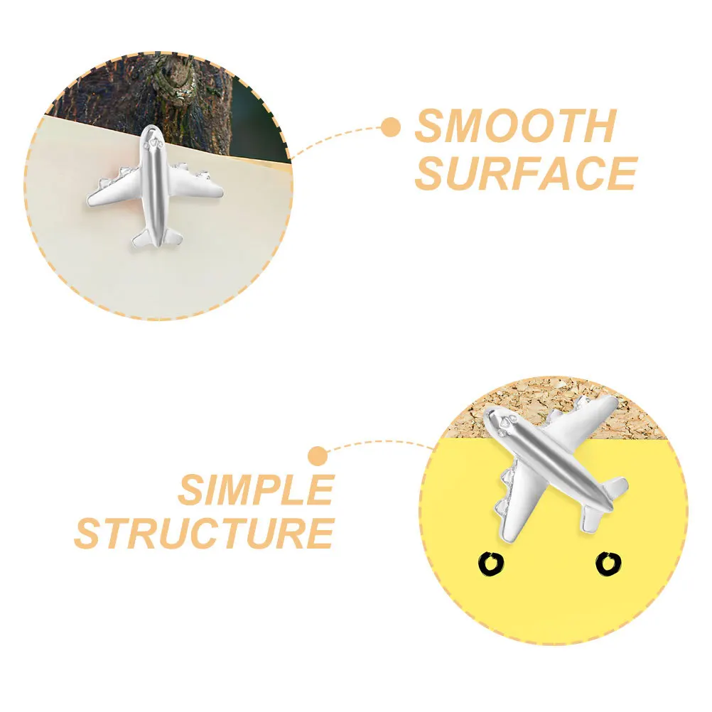 24 قطعة طائرة معدنية دبابيس ضغط للوحة الإعلانات لوحة الفلين المسامير خريطة الأظافر الزخرفية Thumbtacks مكتب المدرسة جدار العرض