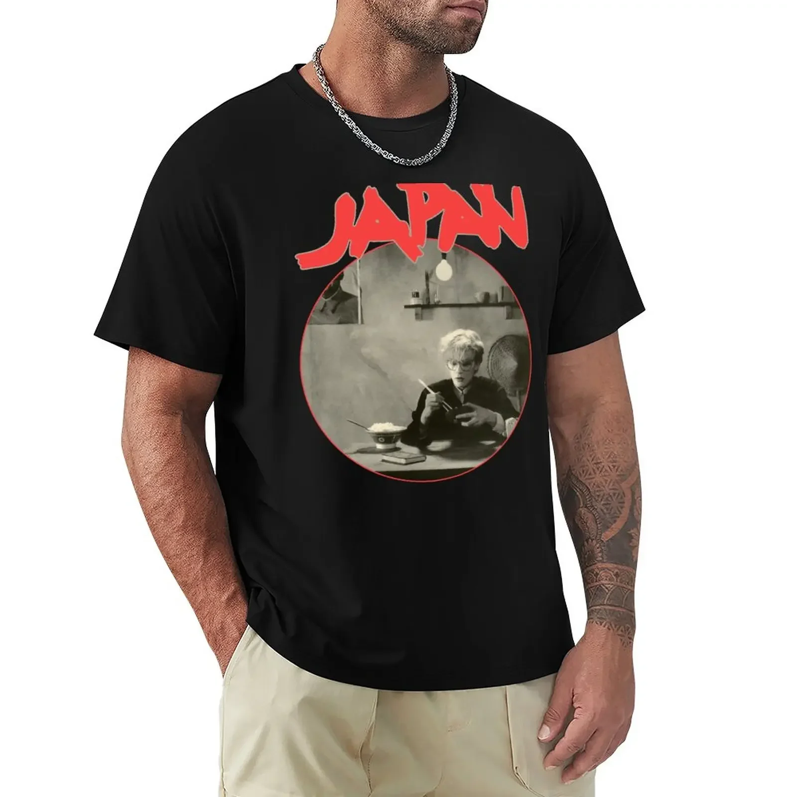 Japan 'Tin Drum' T-Shirt summer top summer clothes mens clothes plus sizes Short sleeve tee mens plain t shirts