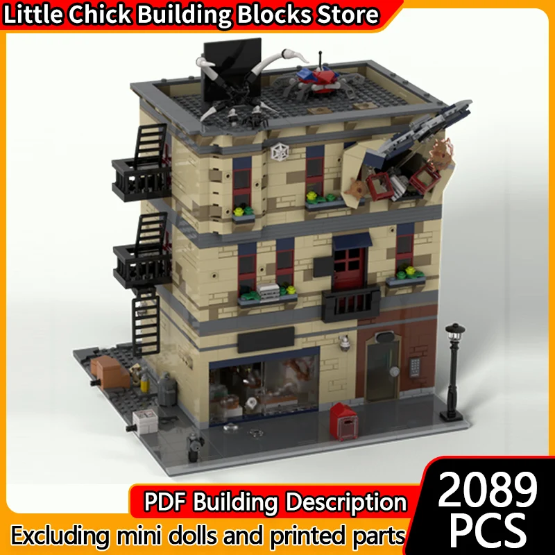 

Street View Model MOC Building Bricks Apartment And Jewelry Store Modular Technology Children Holiday Gifts Assemble Toys Suit