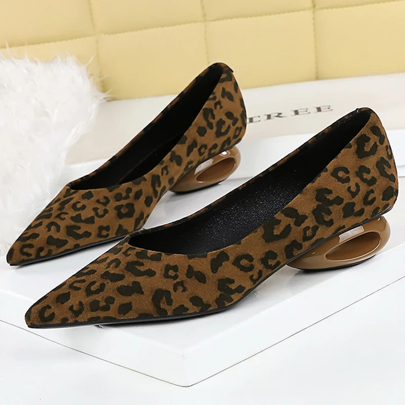 BIGTREE Shoes Low Heeled Women's Shoes Hollow Out Women Pumps Pointed Tip Luxury Banquet Shoes Suede Office Shoes Women Heels - view 2