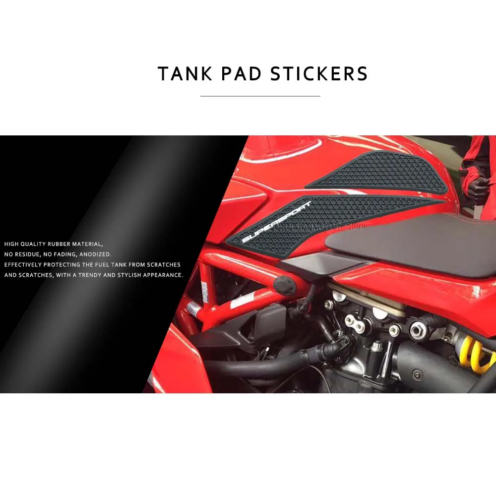 Motorcycle Accessories Modification Fish Bone Anti Slip Tank Pad Sticker For Ducati SUPERSPORTS 939 950