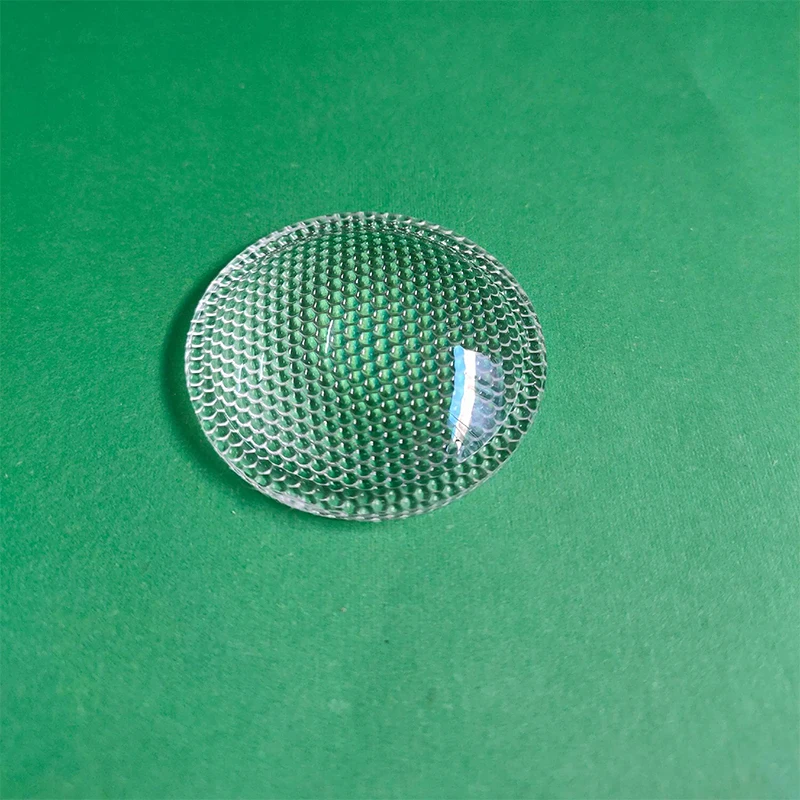 LED high power lamp bead 38MM flashlight spotlight acrylic flat convex bead concentrating mesh lens can be focused