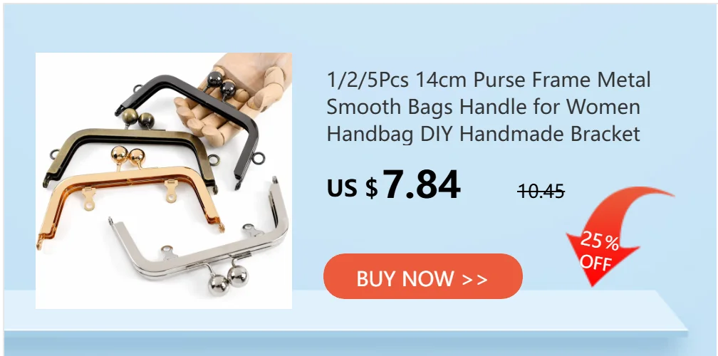 1Pc Deepeel Silver Metal Bag Handles Purse Frame Women Handbag Wallet Kiss Clasp DIY Handmade Sewing Bracket Bags Accessories
