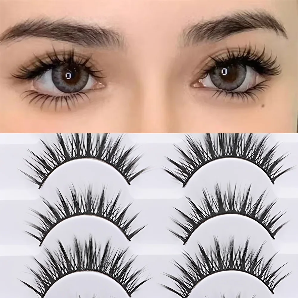 Faux cils complets faits à la main, sans cruauté, naturels et longs, outils de maquillage pour les yeux, extensions de cils