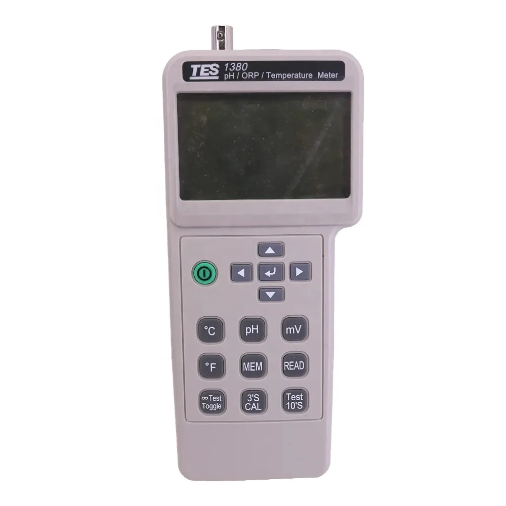 TES-1380K Display PH / ORP / Temperature Test -2 To 16 PH Doal Way RS-232 Interface With Software ,Continuous Recording :Have 99