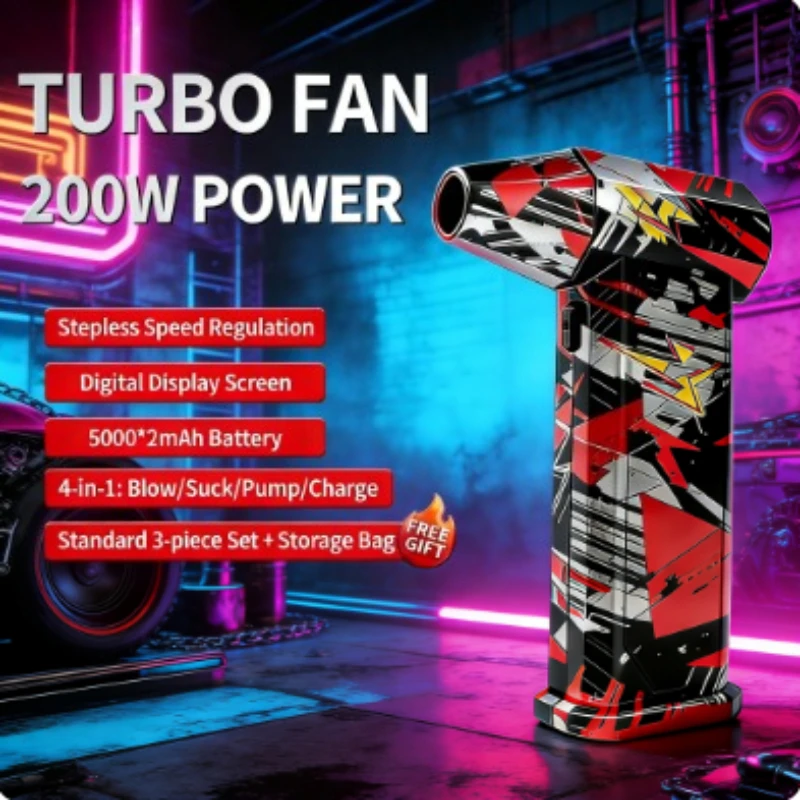 

Бесщеточный турбоструйный вентилятор X9: высокоскоростной жестокий вентилятор 200000 об/мин, сильный ветер 53 м/с и перезаряжаемый пылесос типа C