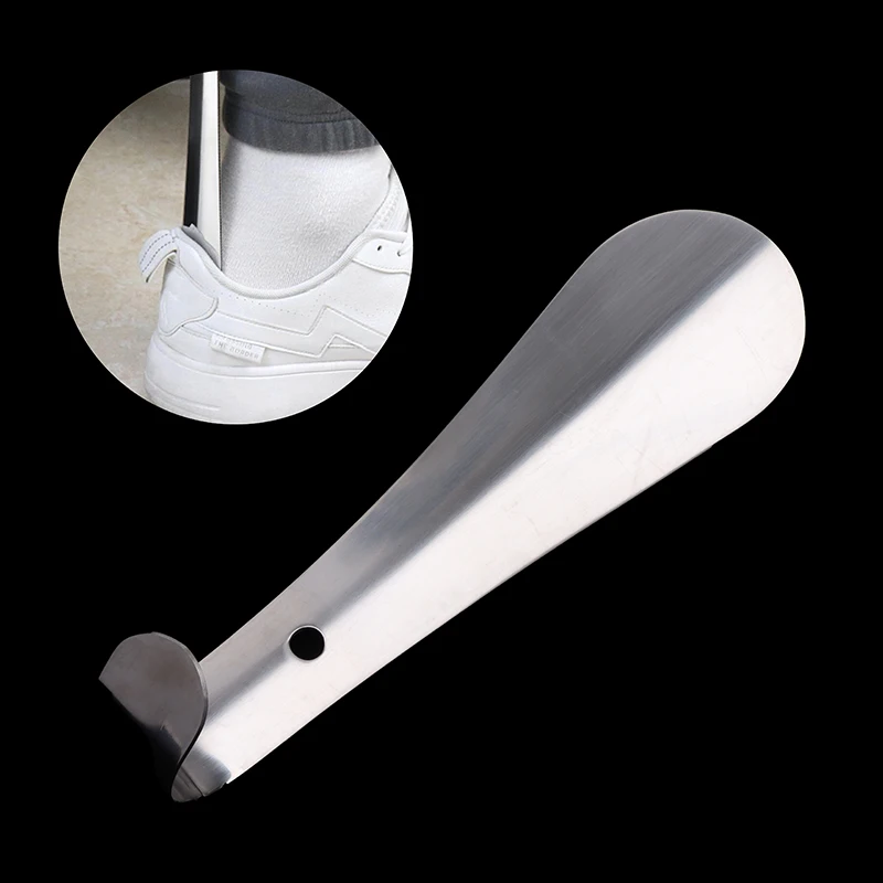 

1 шт. портативный подъемник обуви ленивый помощник из нержавеющей стали обувной Гудок с изогнутым крючком дизайн прочный длинный ручной обувной гудок
