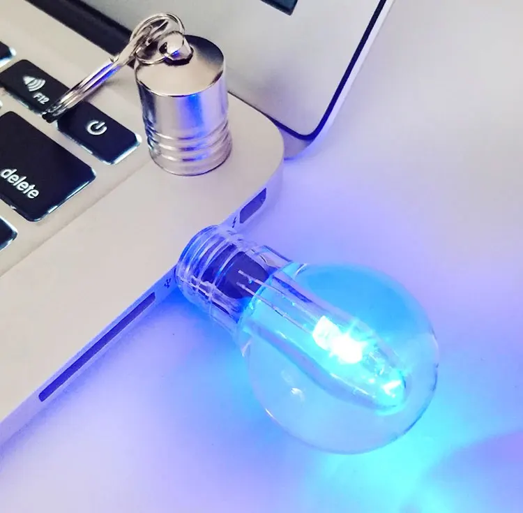 Bulb with LED Light Pendrive Usb Flash Drive 2.0 Memory Stick 4gb 8gb 16gb 32gb 64gb Wedding/photography Bulk Gifts Storage Disk