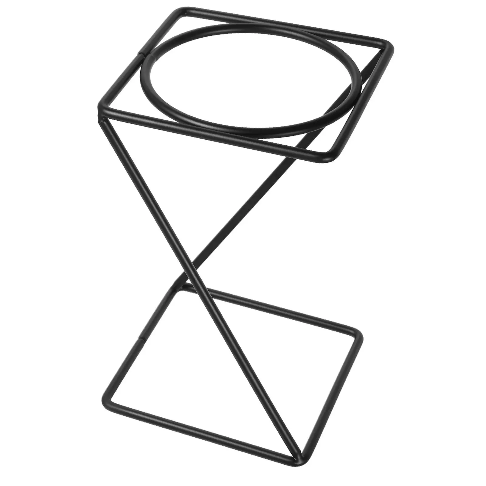 Black Metal Pizza Pan Stand Vertical Design Food Display Dessert Tray Holder Buffet Risers Household Supplies Coffee Bar - view 3