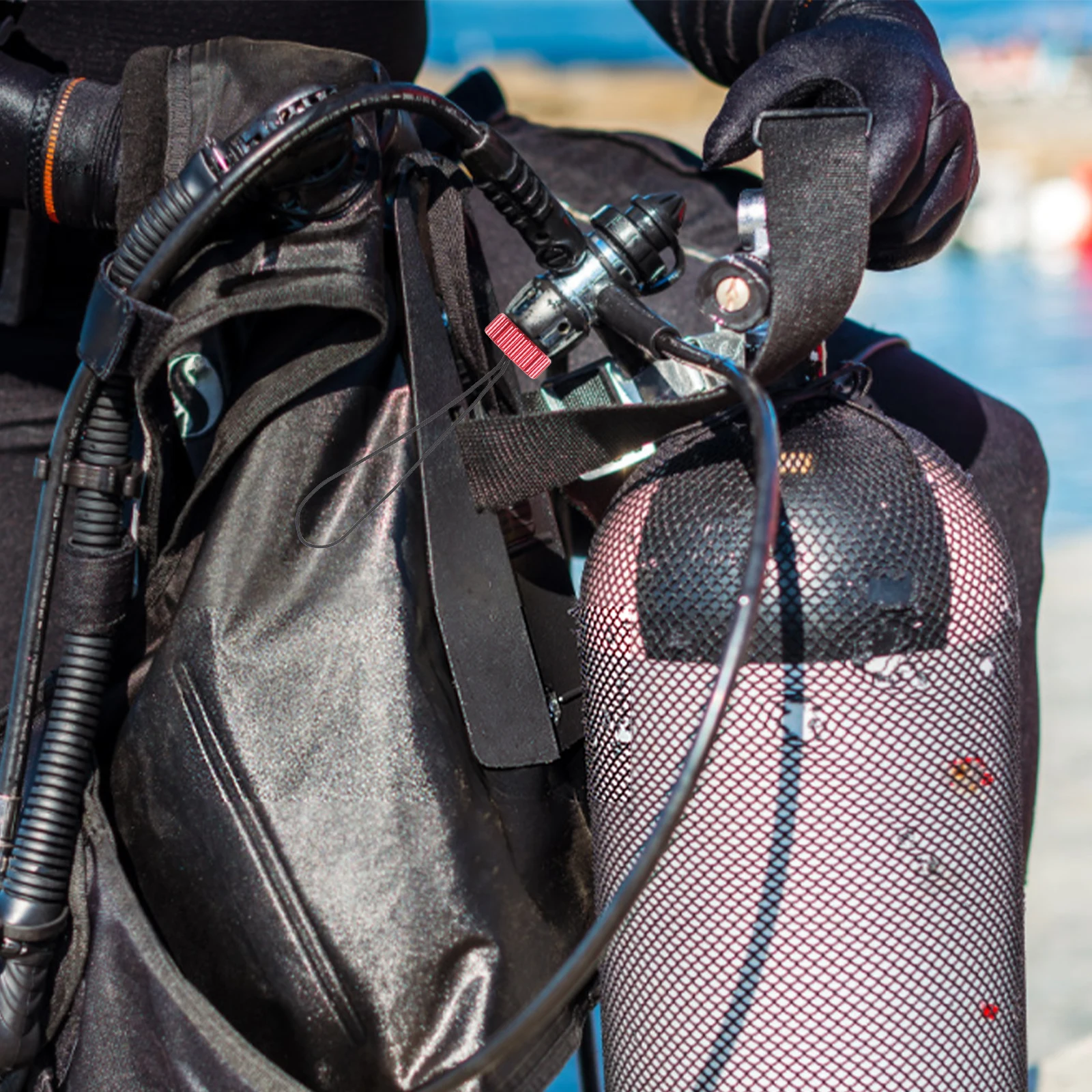 

Diving Gas Cylinder Valve Protective Cap Red Dust Cover Scuba Tank Adaptor Mini Side Hang Lightweight Practical