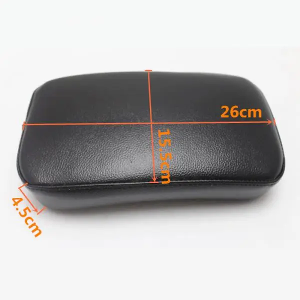 Black Pillion Pad Seat 6 Suction Cup for Harley Dyna Sportster Softail Touring