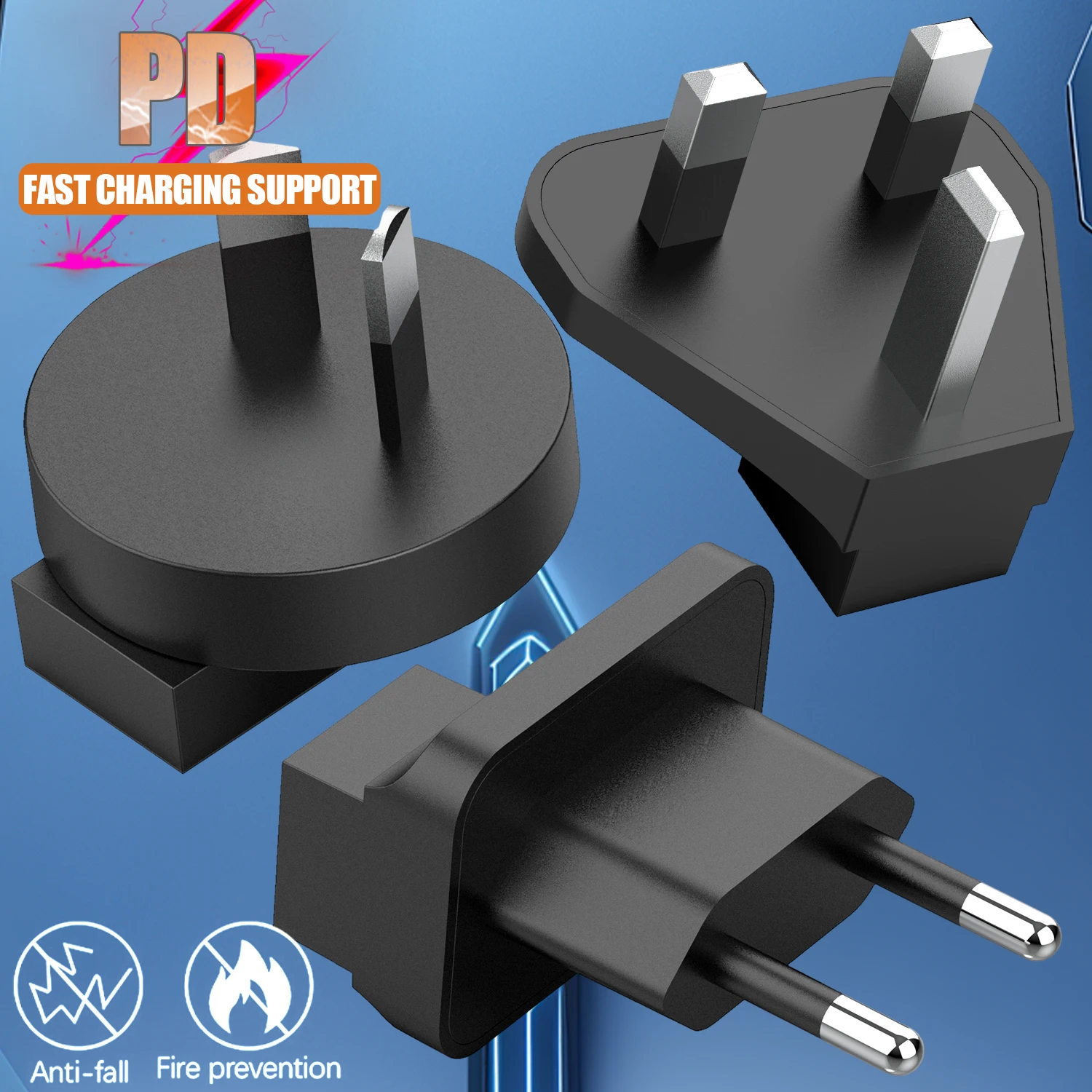 EU/UK/AU Fast Charging Charger Adapter For iPhone Macbook Phones Tablet Laptop Universal Chargers Foldable Replacement Adapters