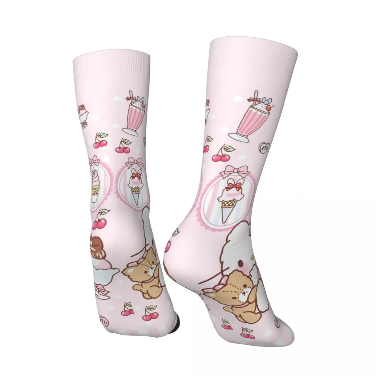 الوردي مرحبا كيتي Kawaii شخصية كرتونية جوارب للجنسين الجوارب الشتاء تشغيل المضادة للانزلاق نمط الجوارب هدية عيد ميلاد #3
