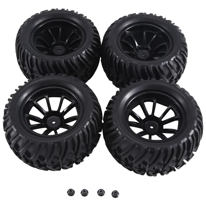 

ABWE-4Pcs 125Mm 1/10 Short Course Truck Tire Wheel Tyre 12Mm Hex For Traxxas Slash Arrma Senton Huanqi 727 Vkar Durable A