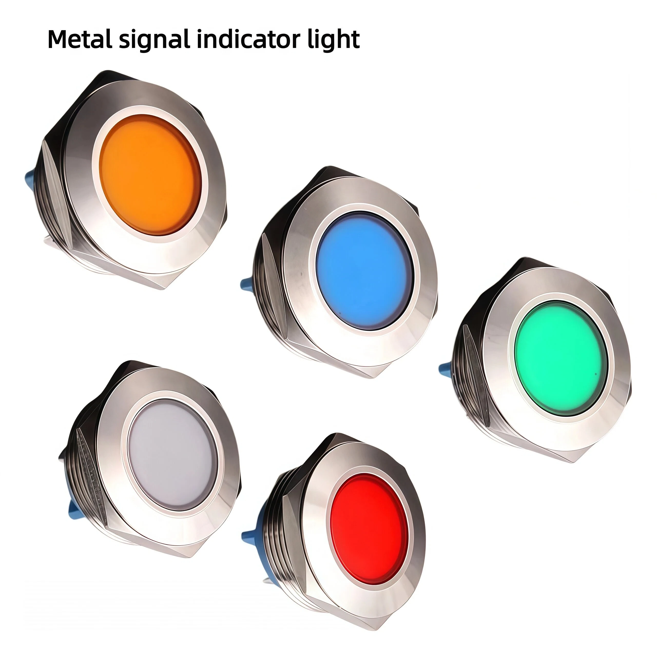 

16/19/22 мм металлический индикатор сигнальная лампа светодиодный красный, зеленый, синий, желтый, белый 5-24 В 220 В водонепроницаемый, винт/пайка