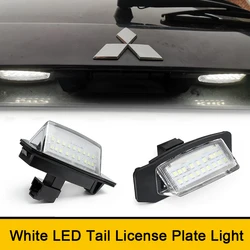 2x White LED rear car license plate lights for Mitsubishi Eclipse 1 2 3 4 Eclipse cross Outlander 1 2 3 Outlander XL Lancer 8