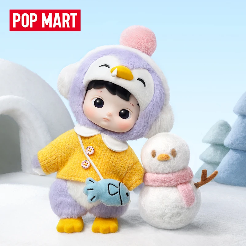 

Official Authentic Pop Mart Hacipupu Penguin 1/8 Posable Action Doll Blind Box Plush Desktop Decoration Toy Birthday Gifts