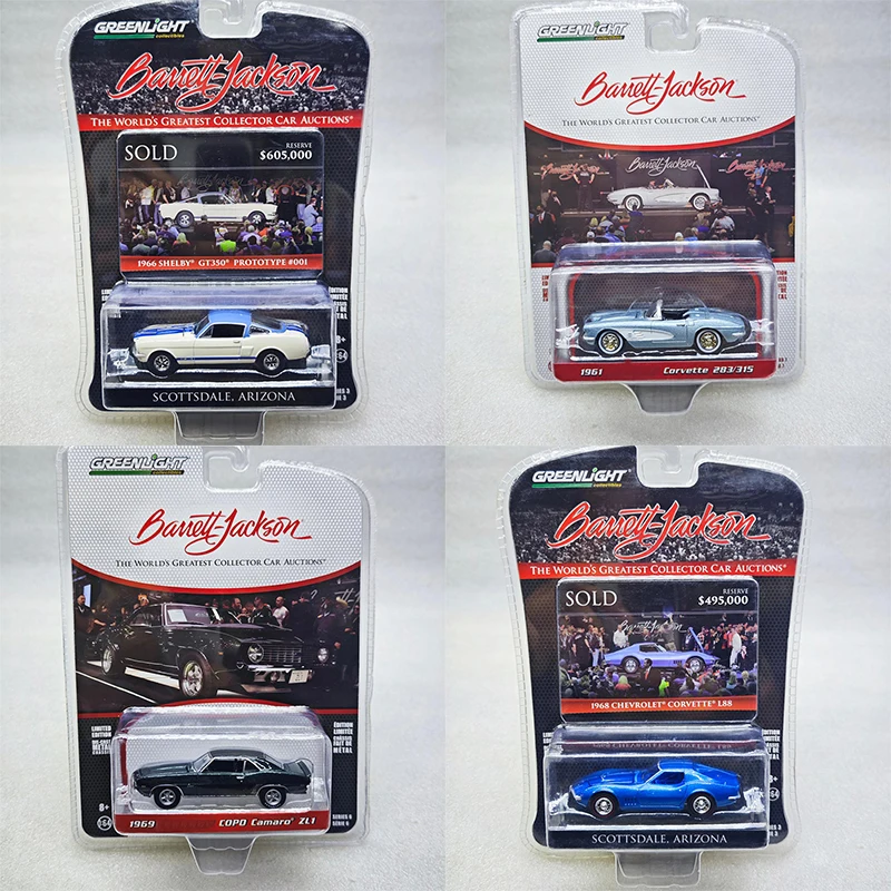 Greenlight 1:64 Barrett-Jackson Shelby Corvette Convertible Camaro Plymouth Series Alloy Die Casting Model Collect Ornaments