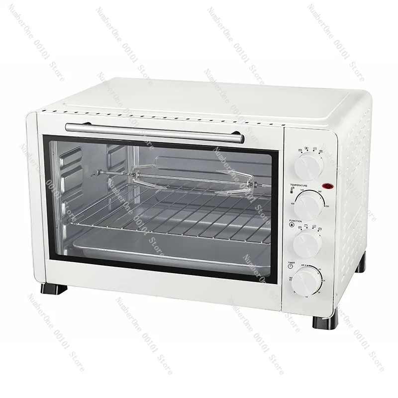 Double Layer Heat Insulated 60L Large Capacity Electric Oven, Multifunction Baking Appliance, Anti Scald Cool Touch Housing