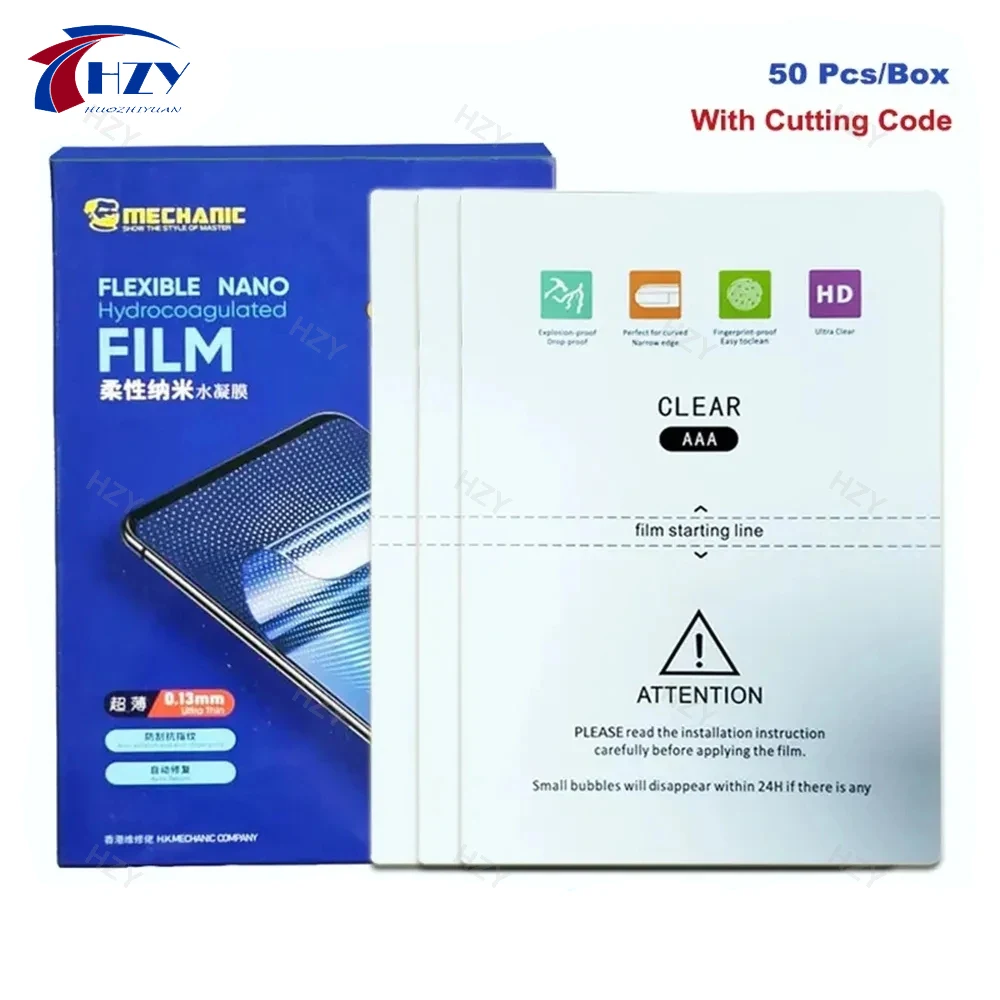 MECHANIC 1003 AAA HD Hydrogel Films for Universal Curved Screen Mobile Phone Protective Protector Sheets Hidrogel Movie Machine