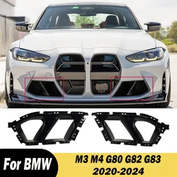 For BMW M3 M4 G80 G82 G83 2020-2024 Car Front Bumper Side Air Vent Trim Fog Light Lamp Hood Intake Frame Cover Grille Body Kits