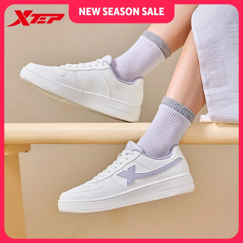 Xtep White Sneakers For Women 2026 Spring Couples Versatile Trendy Casual