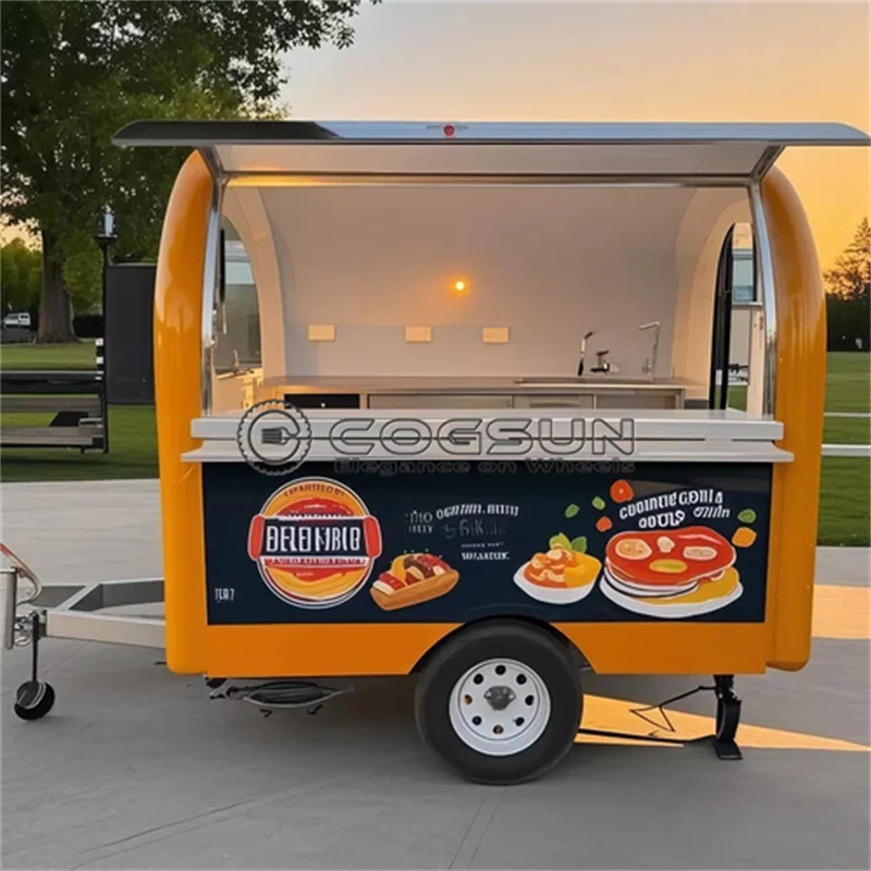 

COGSUN Hot Mobile Food Trailers Full Kitchen Food Truck Equipment Hot Dog Electric Mobile Food Trucks For Sale