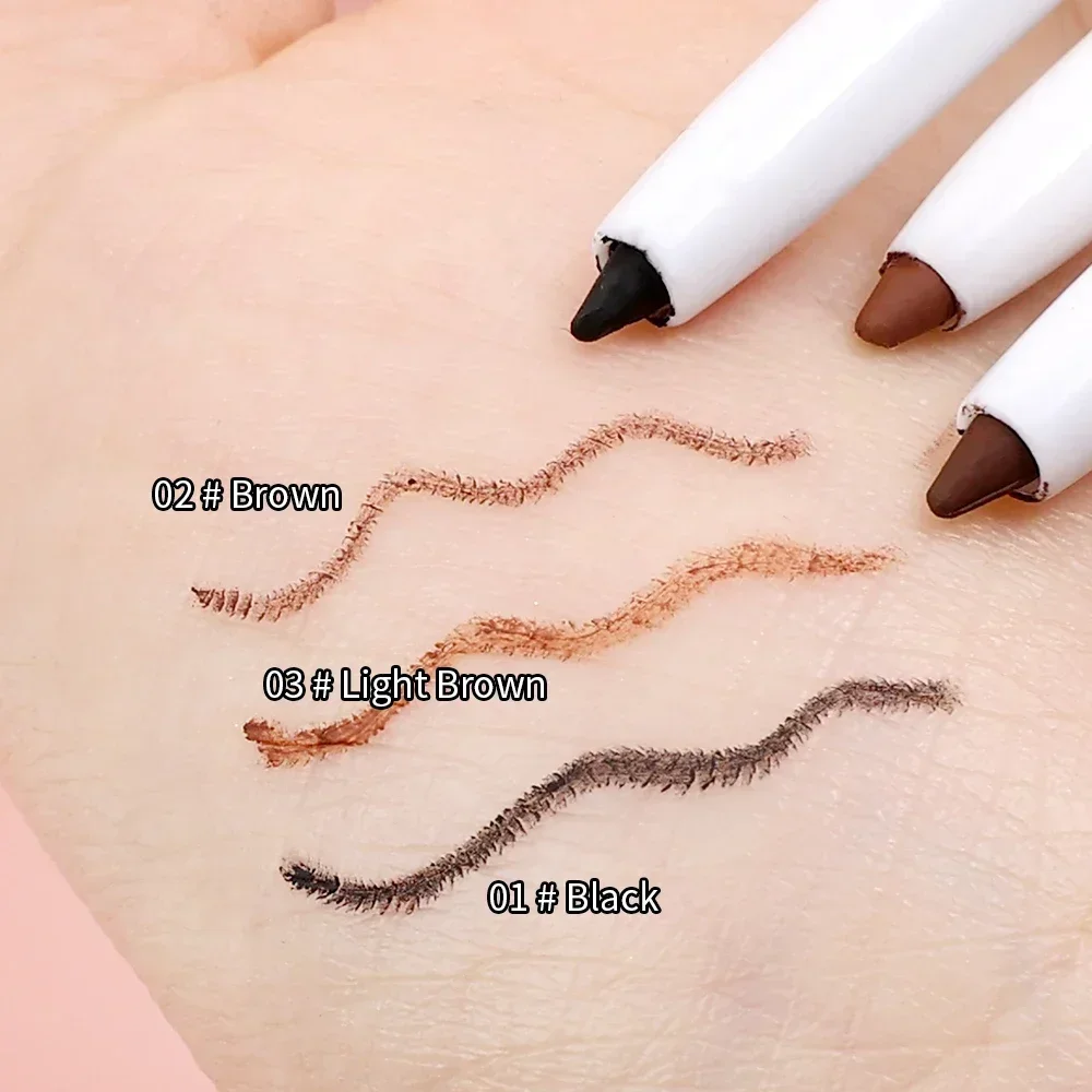1PC กันน้ํา Retractable ROTARY Eyeliner ปากกายาวนานไม่ Blooming Quick Drying Eyes Liner เจลปากกาสีดําโกหก Silkworm ดินสอ