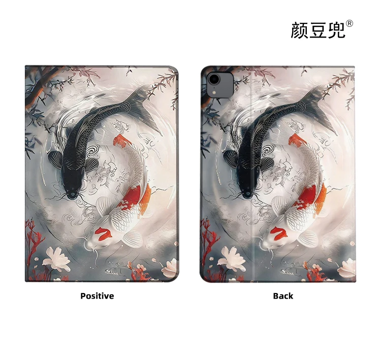 سمكة صينية Cyprinus carpio لجهاز iPad Air 45 Mini 5 6 حافظة فاخرة من السيليكون لـ Pro 12.9 11 لجهاز iPad 10th Protective Pro13 11 in