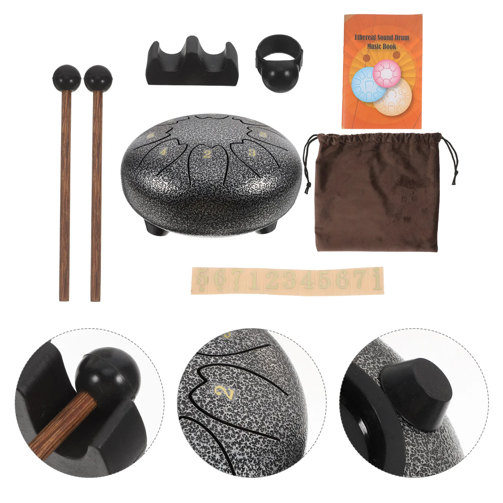 

Ethereal Drum Pan Music Keyboard Pocket Steel Tongue Handpan Percussion Instrument