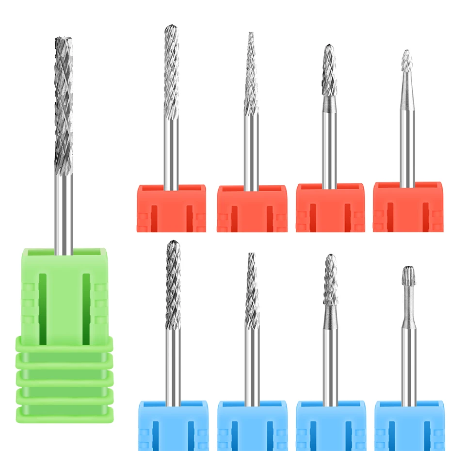 Nägel Bohrer Wolfram Stahl Carbid Fräser Für Maniküre Elektrische Maschine Pediküre Gel Sauber Entfernen Werkzeug Zubehör # WGT