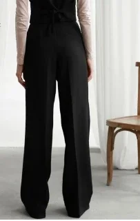 Women Wide Leg Pants High Waist Straight Pant Casual Long Trousers