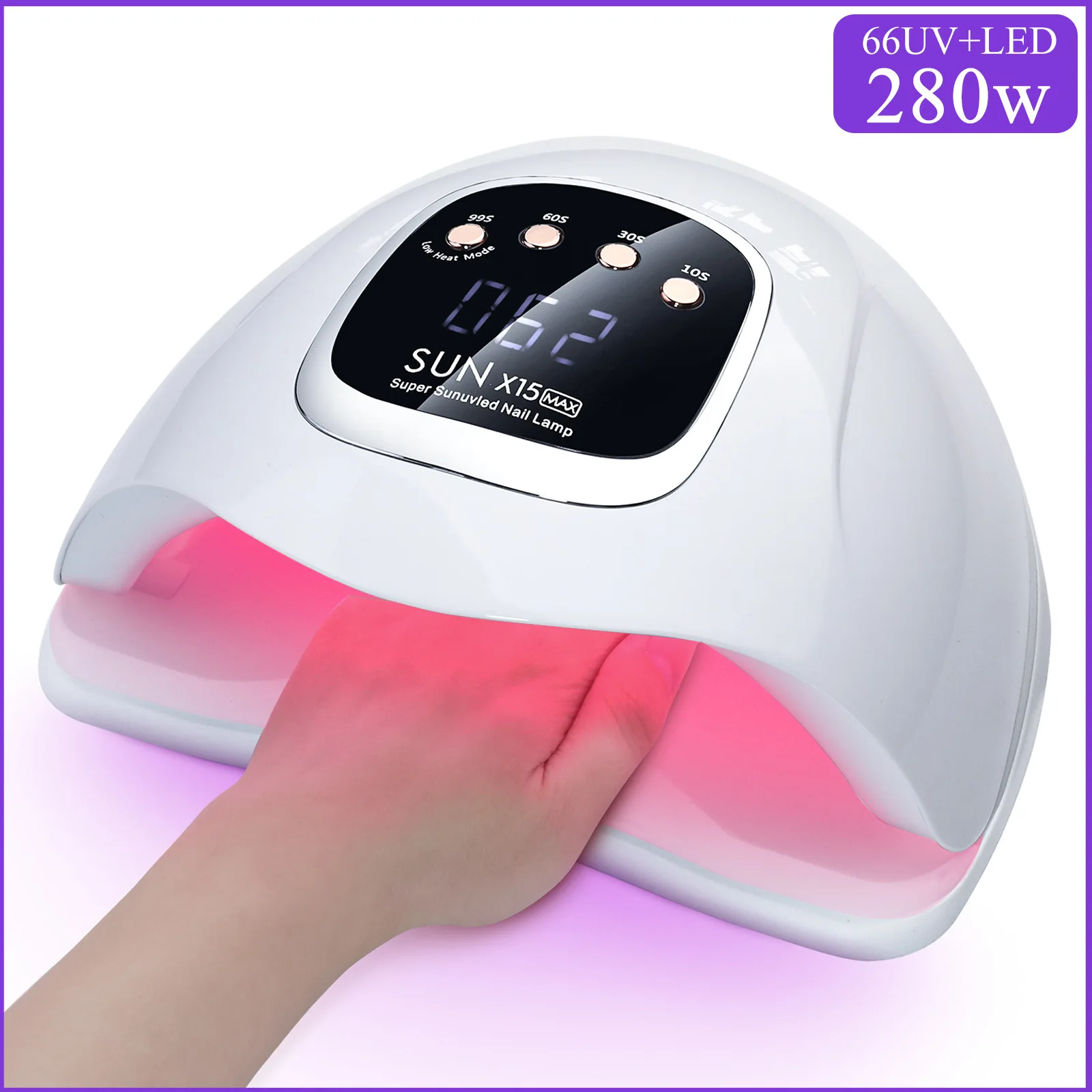 280W High-Power Nail Drying Lamp For Gel Nails LED UV Light for Gel Nail Lamp 66 LEDS Gel Polish Drying Machine With Auto Sensor