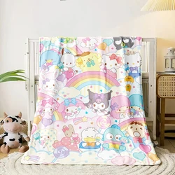 Sanrio Kuromi Melody Hello Kitty Blanket blankets.Used for sofas,beds,living rooms, travel picnics,blankets,gifts,thin blankets