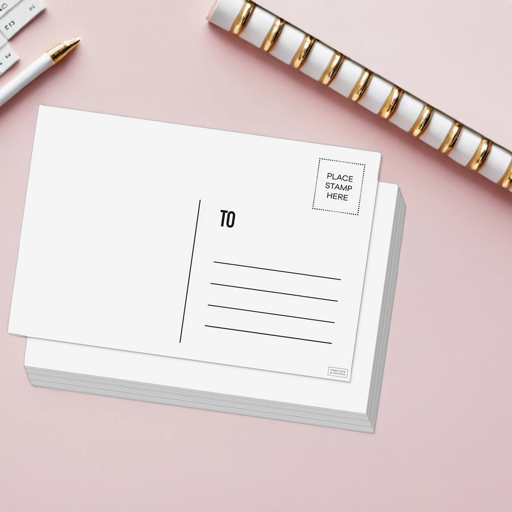 

1pcs White Blank Postcards Plain Cardstock For Mailing Printing Diy Invitations Greeting Thank You Birthday Wedding Travel