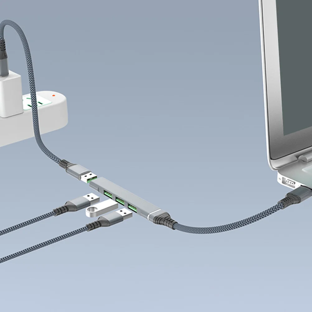 

USB Docking Station 4 Port Hub Splitter Adapter for Laptop PC Fast Data Transfer USB 3 0 Expand Ports Connectors
