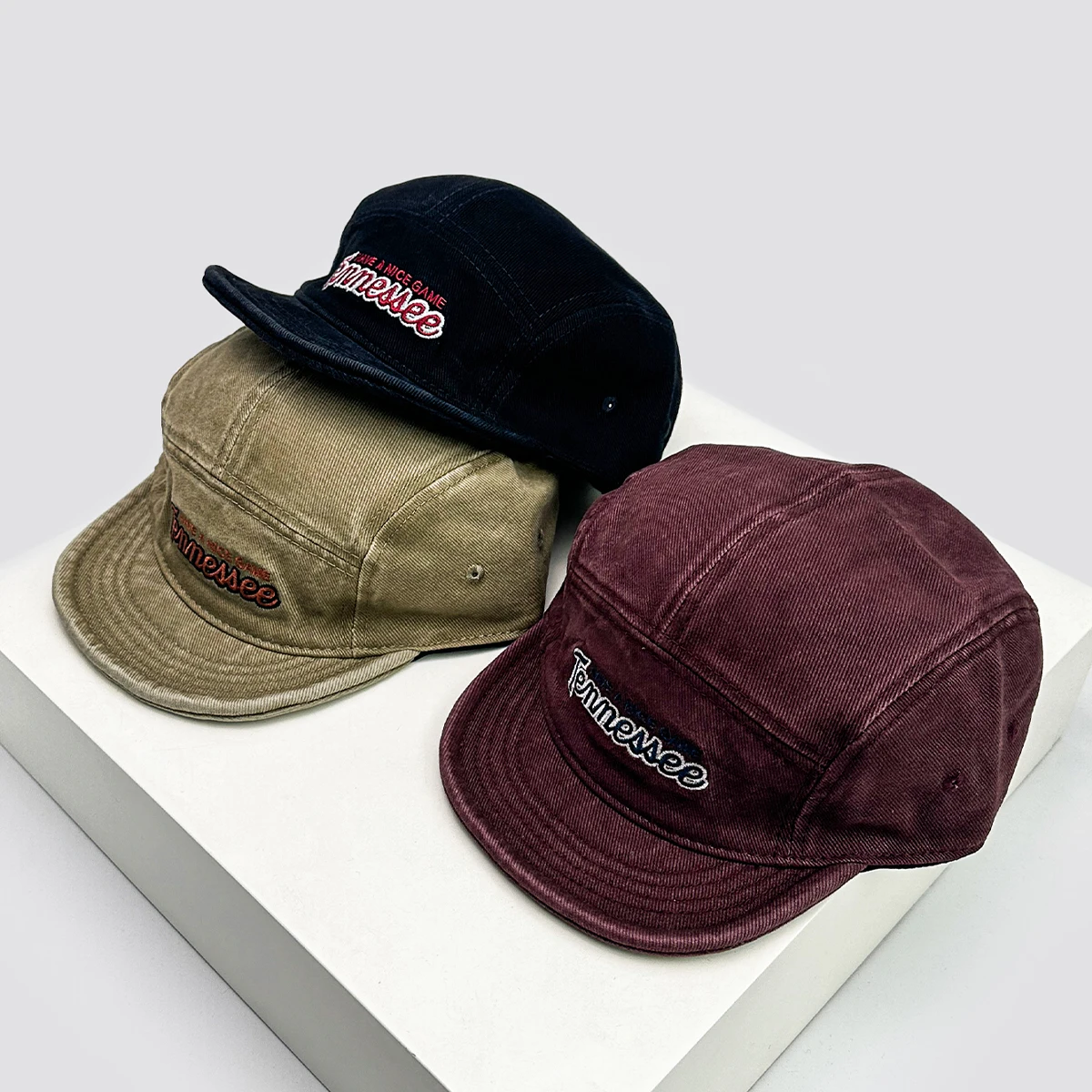 

New Unisex Retro Embroidered Letter Baseball Hats Breathable Flat Eave Sunshade American Style Peaked Caps Versatile Fashion ins