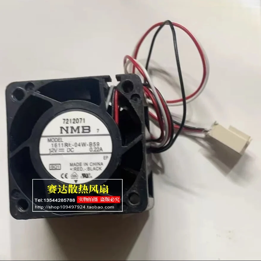 

NMB-MAT 1611RL-04-B59 4028 12V 0.22A 3 lines Wire Cooling Fan 40*40*28mm
