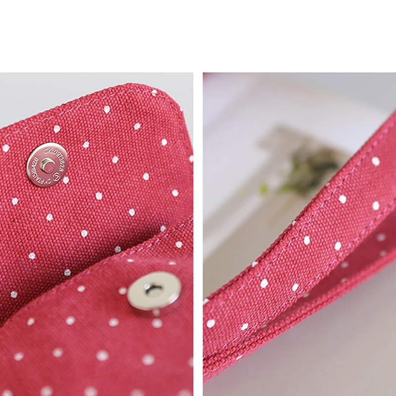 Mehrfach-Taschen-Schultertasche mit Polka Dots, Damen-Canvas-Tragetasche, Koreanische Lässige Süße Niedliche Pendler-Einkaufs-Reisetasche – Detail 18