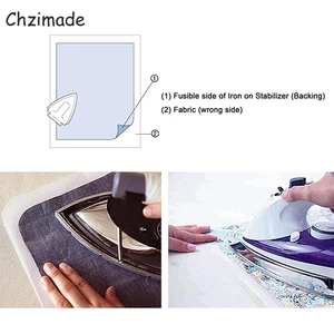 Chzimade 5 ياردات واجهة نسيج الحديد على الملابس الراتنج بطانة للحقائب اللوحات بطانة النسيج خليط DIY الخياطة الحرف أفضل 6 قصاصات نسيج مباعات مع شحن مجاني - No4