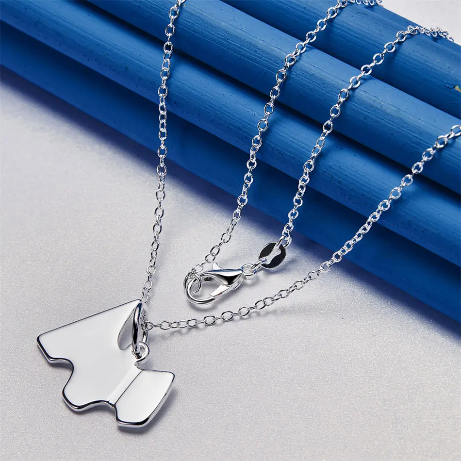 925 sterling silver 16-30 inch cute little dog pendant necklace, women's accessories, fashionable wedding jewelry